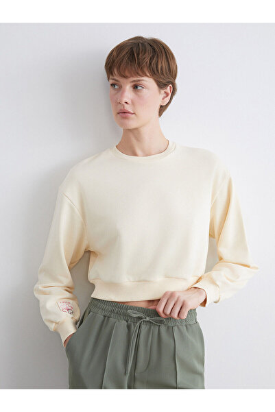 LC Waikiki Γυναικείο φούτερ με κέντημα με λαιμόκοψη