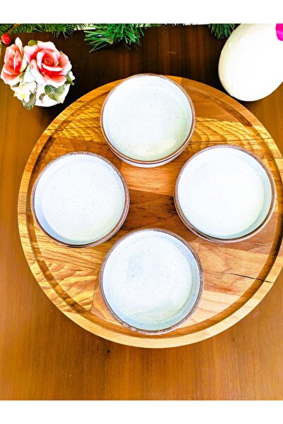 Madame Coco Droit Açık Gri 10 cm 4'lü Kase Seti