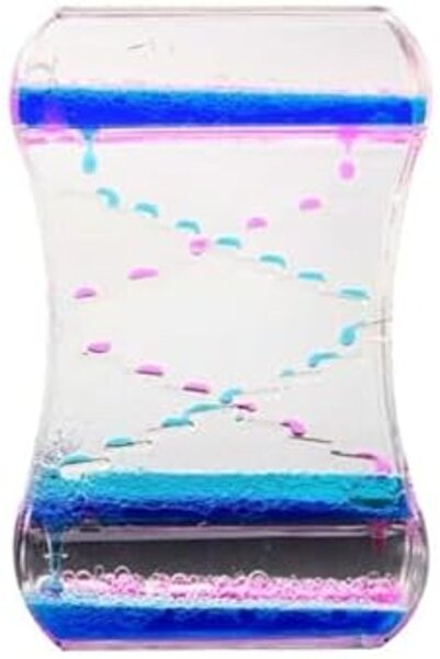 Goishtrie ساعة رملية سائلة مزدوجة اللون لتقطير الزيت وتخفيف التوتر والتزيين - ألوان عشوائية