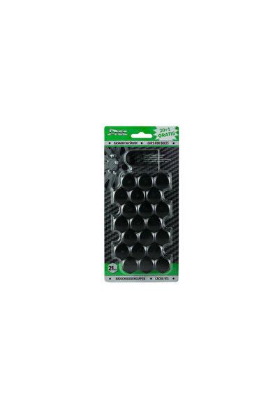 AMIO Capace prezoane 21 mm negre set 20 buc+cleste