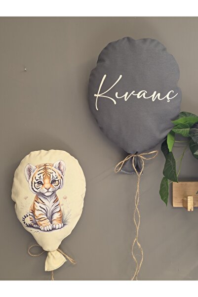 Gözükara Kumaş balon sevimli aslan desen İsime özel hastane bebek kapı süsü