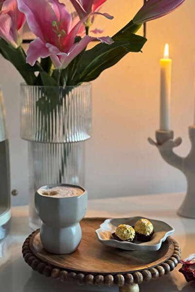 Anadolu Saray Handmade Ceramic Octagonal Design Handmade Mug Cup Octagonal Design Mug Cup - 1 Piece