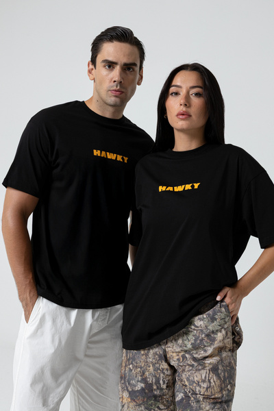 Hawk Gaming Chair Tropical Oversize Black T-Shirt