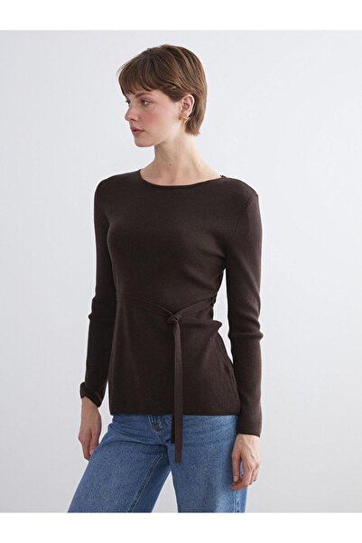 LC Waikiki Γυναικείο πλεκτό πουλόβερ με λαιμόκοψη (W5)