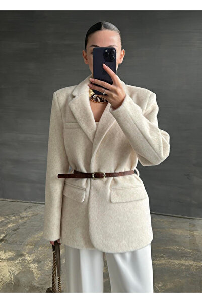 My Blog Ecru Plush Jacket - 9490