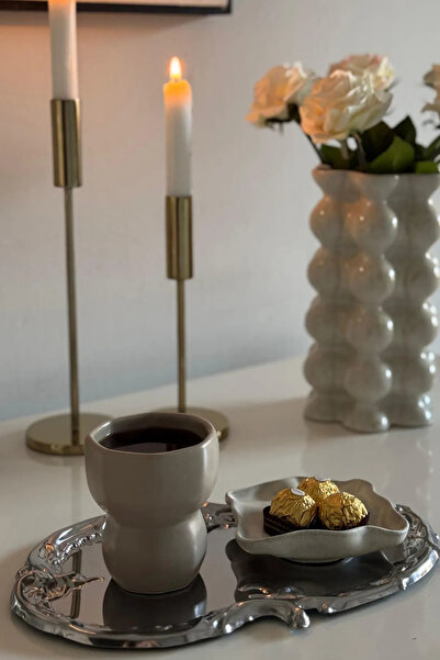 Anadolu Saray Handmade Ceramic Octagonal Design Handmade Mug Cup Octagonal Design Mug Cup - 1 Piece