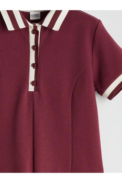 LC Waikiki Polo Yaka Pileli Kız Çocuk Elbise (W5)