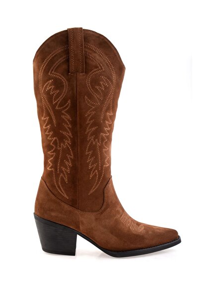 Bambi Taba Leather Kadın Çizme K03552001102