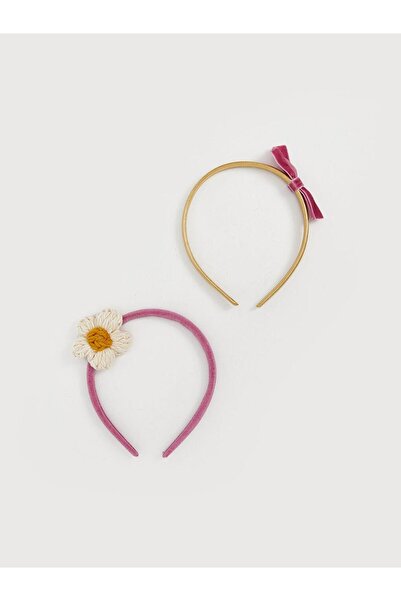 LC Waikiki Baby Girl Crown with Bow and Flower Detail, Set of 2 (W5)