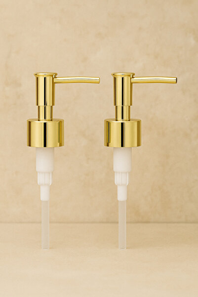 Anadolu Saray 2 Pieces Liquid Soap Dispenser Replacement Pump Sprayer | Gold Color Liquid Soap Pump Sprayer