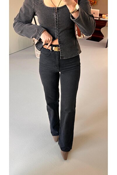 Sezgi Tekin Джинси Premium Seri Antrasit Straight Fit
