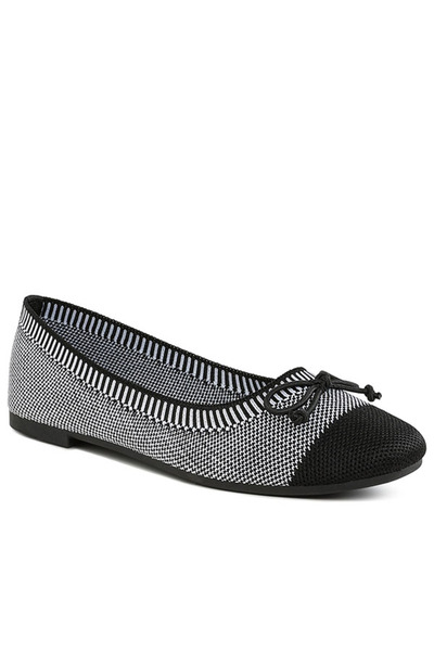 london Rag Women Two Tone Ballerinas in Grey and Black