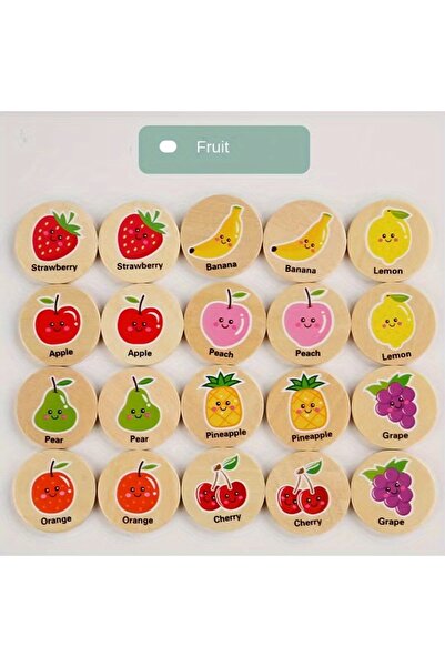 choice2 fruit Children Educational Wooden Memory Game Animal Fruits Cognitive...