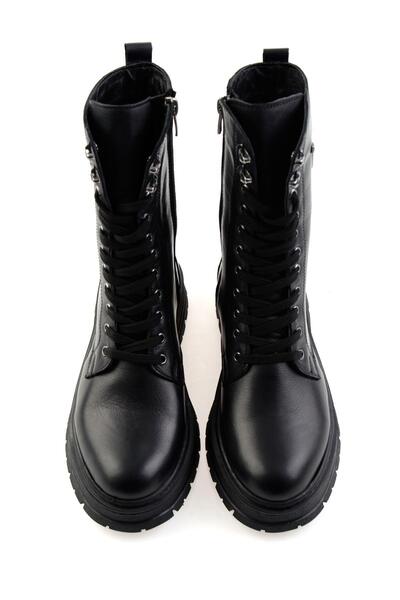 Bambi Siyah Leather Kadın Bot & Bootie K02462040303