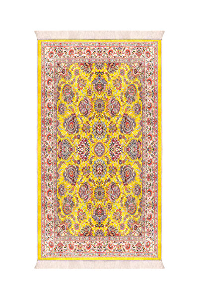 Bursa İpek Covor de rugăciune din catifea galbenă cu burete