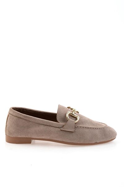Bambi Vizon Kadın Loafer Ayakkabı K01688011002