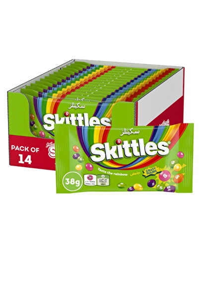 Skittles كريزي ساور الأصلي 38 جم × 14