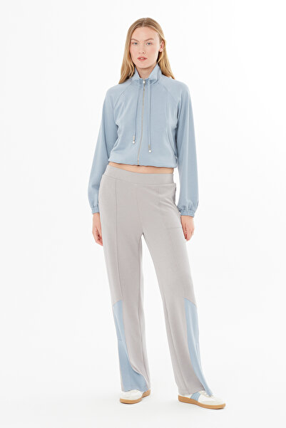 GIZIA SPORT Kontrast Paça Detaylı Yırtmaçlı Eşofman