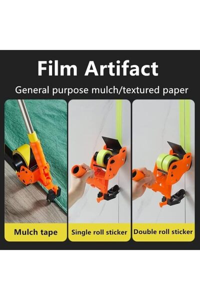 Generic Bending-Free Floor Tape Applicator Quick-Sticking Device For Masking Paper With Extendable Pole