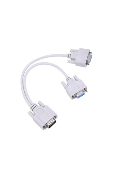 SOHO Video Splitter Cable VGA Male to 2 VGA Female, 20 cm, White