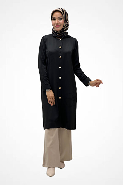 TBT GİYİM Gonca Patterned Cardigan 35210 Black