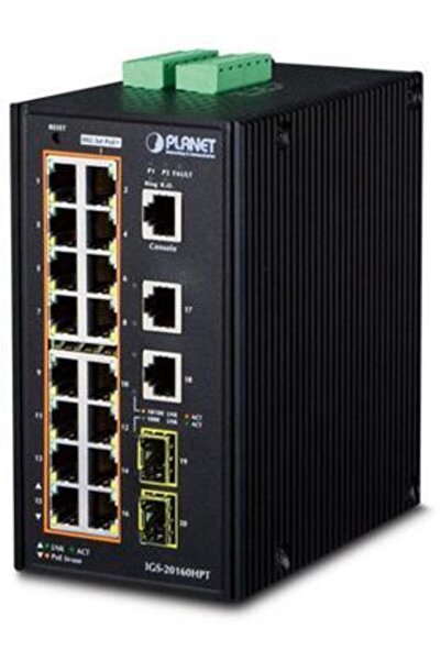 Planet Switch IGS-20160 HPT, Gigabit, 16 Porturi, PoE