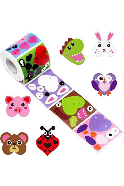 OEM Set de 300 de stickere de Halloween, hârtie, multicolore, 5,5 cm