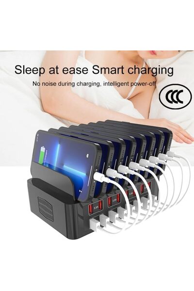 Generic YFY-A55 150W 16 x USB Ports Smart Charging Station with Phone & Tablet Stand, UK Plug