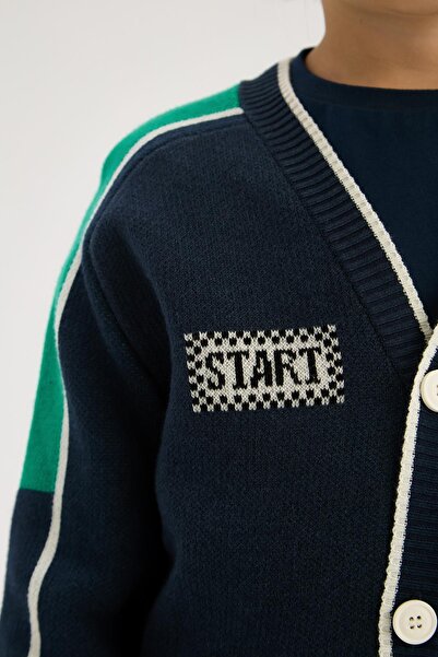 Nebbati Bg Store Boys' Navy Blue Cardigan