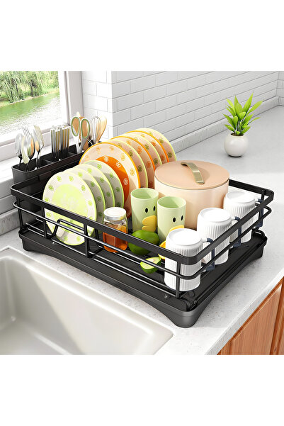 Elindor ® Scurgător de vase, suport pentru chiuvetă din oțel inoxidabil, uscă...