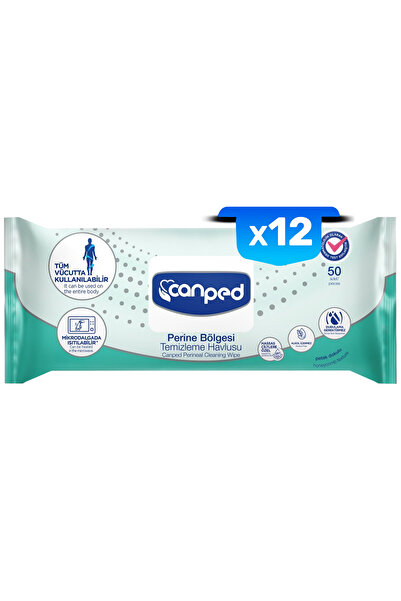 Canped Perine Bölgesi Temizleme Havlusu 50'li x12