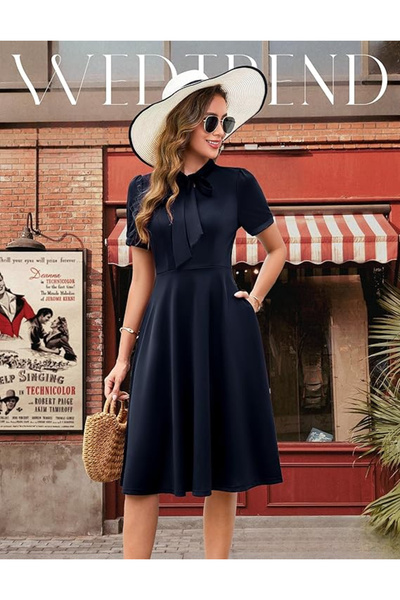 OEM Rochie elegantă, material moale, respirabil și confortabil, Albastru S