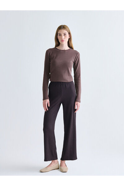 LC Waikiki Elastic Waist Textured Women's Trousers