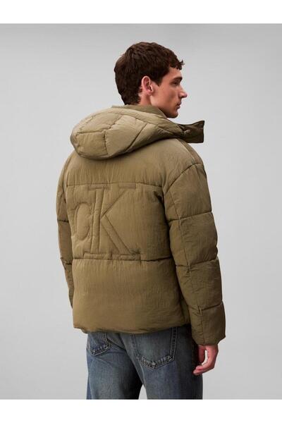 Calvin Klein LS RIPSTOP QUILTED LOGO HOODED P