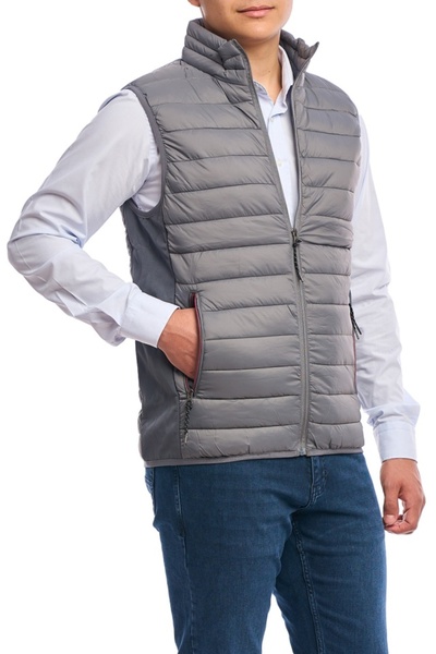 Centini Men's slim vest, Urban fit, ash gray