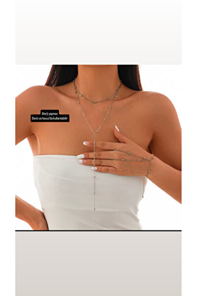 derokas 2-Piece Set Y Necklace and Earrings 316 L Tarnish-Free Trendy Elegant Stylish