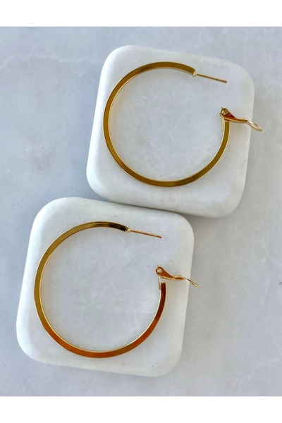 STAİNLES Zamansız Altın Halka Küpe