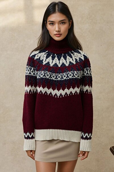 Hiccup High Collar Knitted Sweater