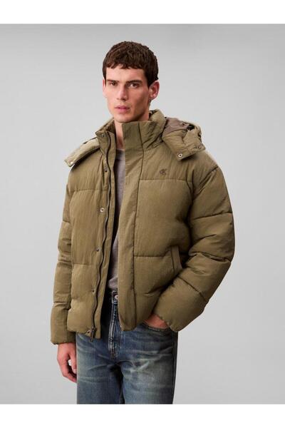 Calvin Klein LS RIPSTOP QUILTED LOGO HOODED P
