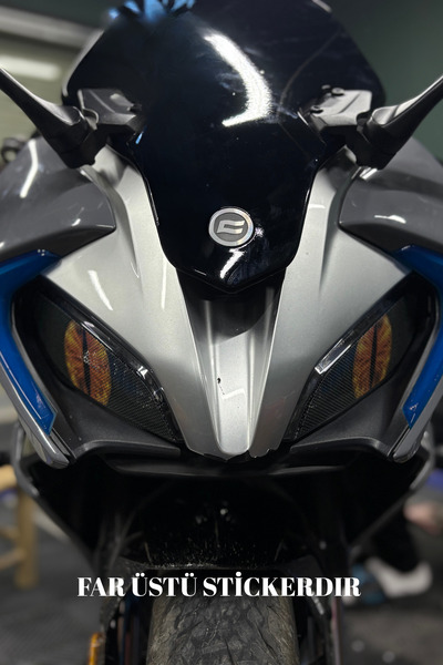 Banxtre مجموعة ملصقات علوية للمصابيح الأمامية لـ CFMOTO SR250 لا تعيق الإضاءة...