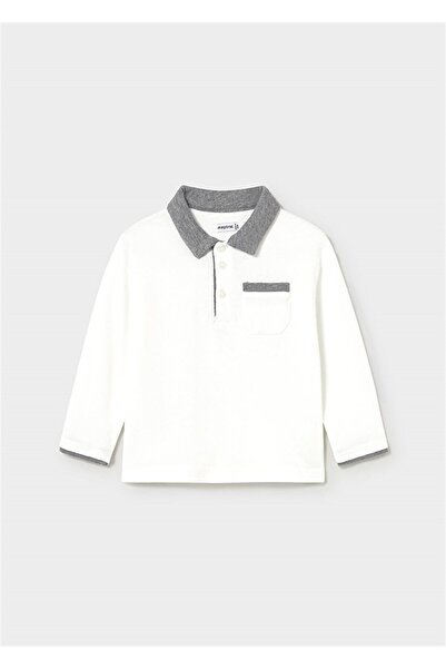 MAYORAL Baby Boy Polo Collar Long Sleeve Badi Cream 2103