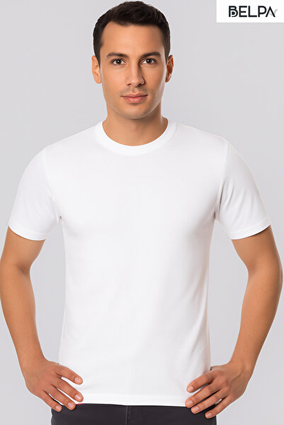 belpa Ανδρικό εσώρουχο Ersa Ribana με μισό μανίκι με λαιμόκοψη σε σειρά των 6