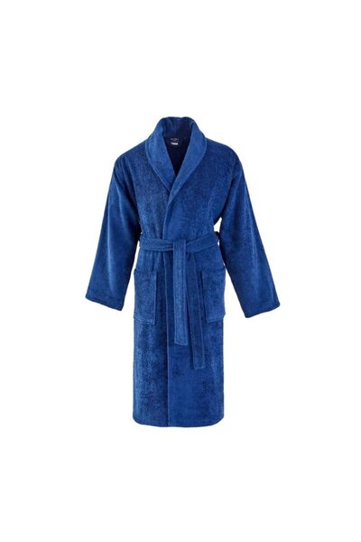 Nautica Bathrobe, Crew, unisex, 600 g/m2, 100% cotton, S, navy blue