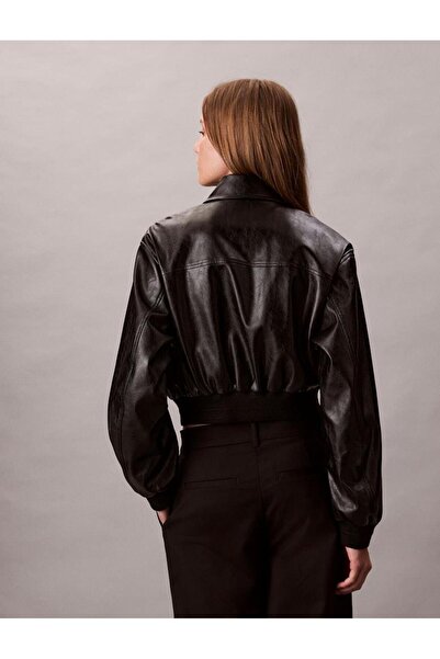 Calvin Klein A-Cropped Crinkle Faux Leather B