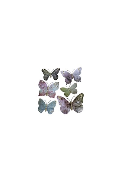 SOHO Sticker de perete cu 6 Fluturi multicolori, decor obiecte