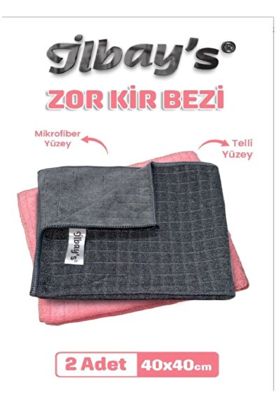 İLBAY'S 2 Adet Ovalama Zor Kir ve Yağ Çöz bezi 40x40