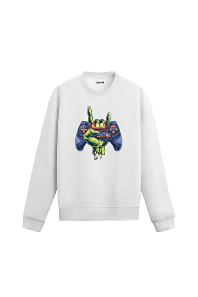 Colermi سويت شيرت مطبوع عليه زومبي إل وجيم باد