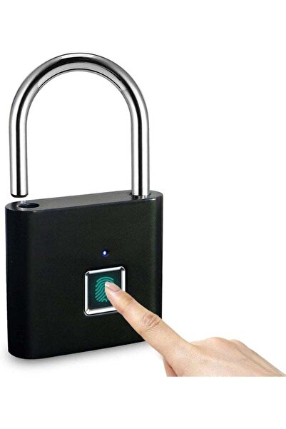 Saharaz قفل بصمة الإصبع، قفل خزانة، قفل ذكي مقاوم للماء، قفل محمول صغير مع شحن USB