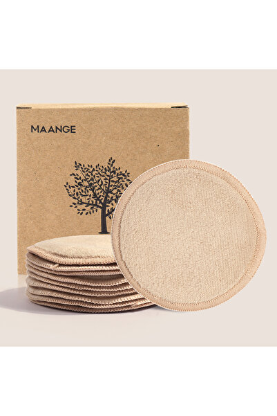 Choice1 براون مانج، عبوة من 10 وسادات لإزالة المكياج قابلة لإعادة الاستخدام، قابلة للغسل، لتنظيف الوجه، إسفنجة تنظيف قماشية