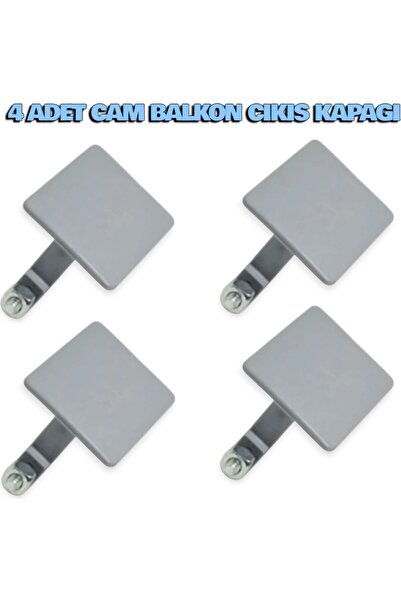 ALUWAND 4’lü Gri Cam Balkon Kilidi Kapak Seti – Gold & Fırtına Sistem | Monta...